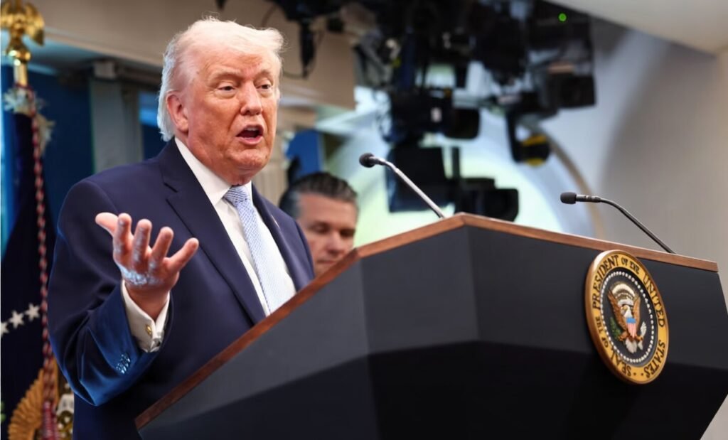 Trump habla sobre la guerra en Irán durante una comparecencia en la Casa Blanca