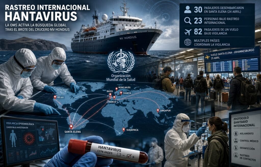Rastreo internacional de la OMS por el hantavirus tras el brote detectado en el crucero MV Hondius