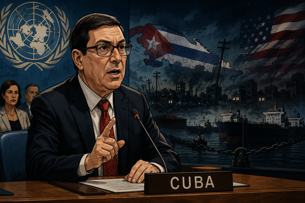 Bruno Rodríguez denuncia en la ONU el bloqueo energético a Cuba y acusa a EE.UU. de provocar una crisis humanitaria