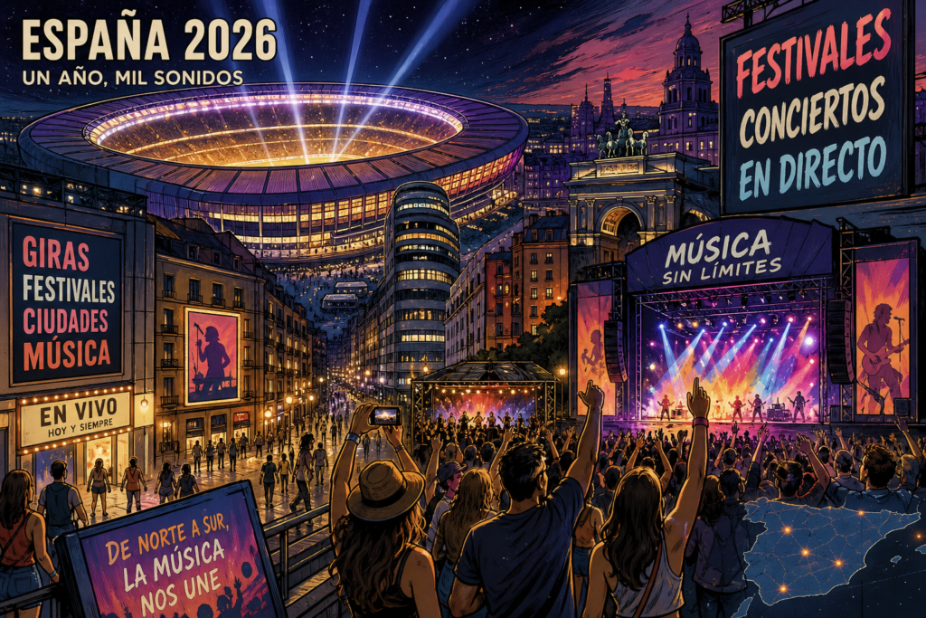calendario musical España 2026 con conciertos y festivales