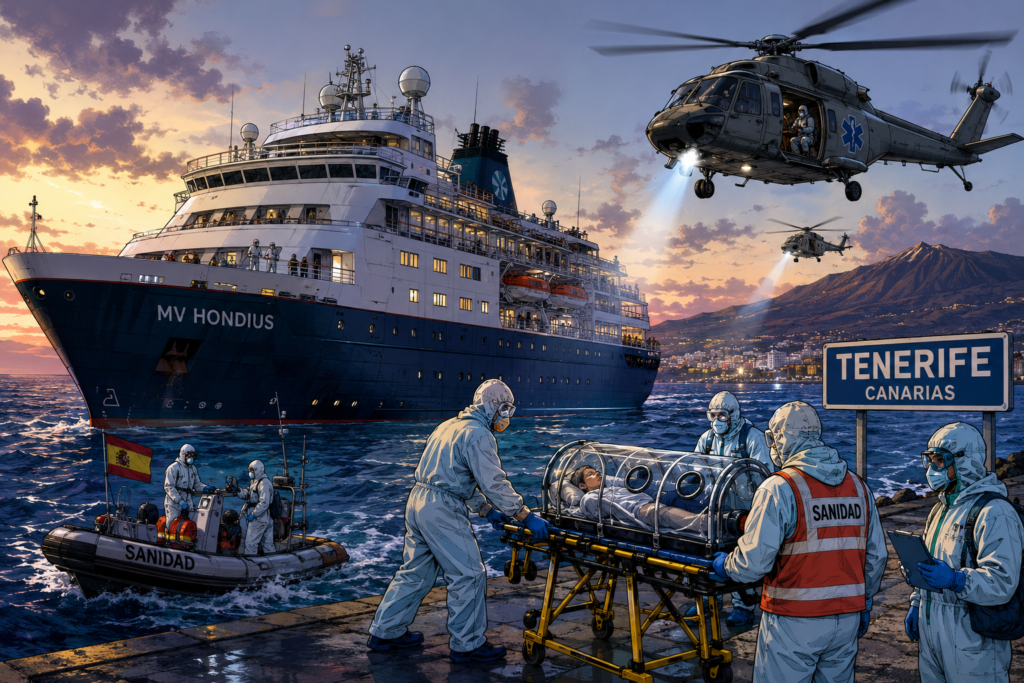 Operativo sanitario del crucero MV Hondius en Canarias tras el brote de hantavirus