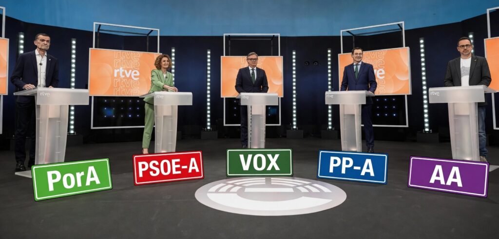 debate elecciones Andalucía 2026 candidatos enfrentados en televisión
