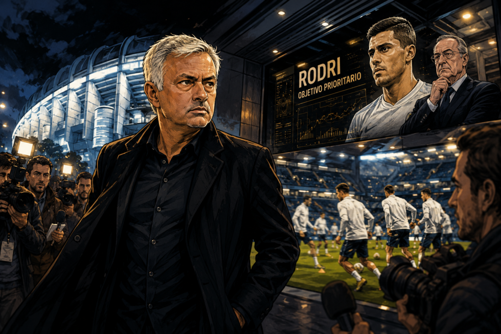 Mourinho en su regreso al Real Madrid preparando el fichaje de Rodri