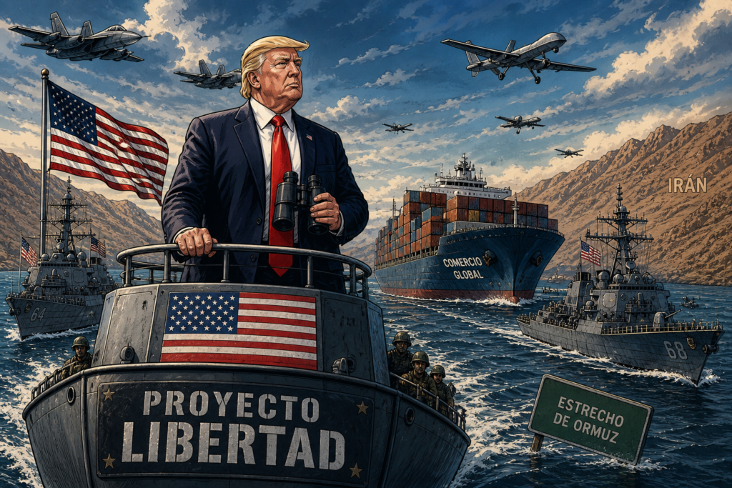 operación Proyecto Libertad Ormuz escolta naval