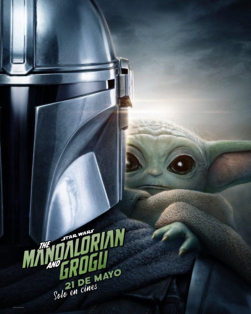 Póster oficial de The Mandalorian and Grogu con Grogu y el Mandaloriano para el estreno en cines en 2026