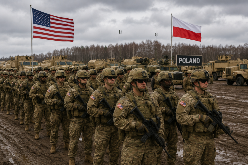 Soldados estadounidenses enviados por Trump desplegados en territorio polaco durante operaciones militares de la OTAN