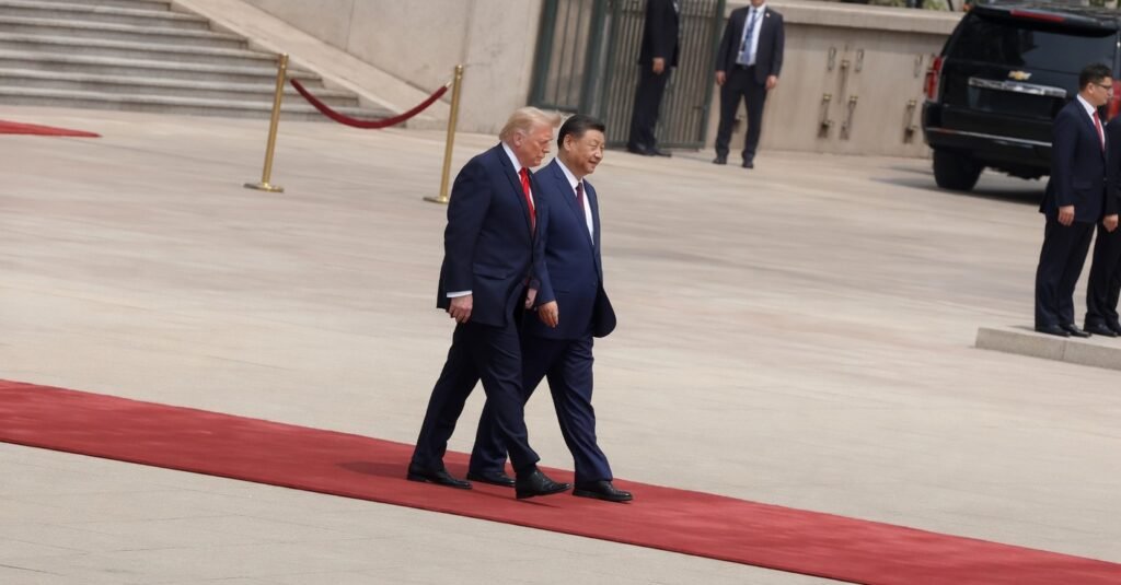 Donald Trump y Xi Jinping durante la cumbre oficial en Pekín marcada por la crisis con Irán