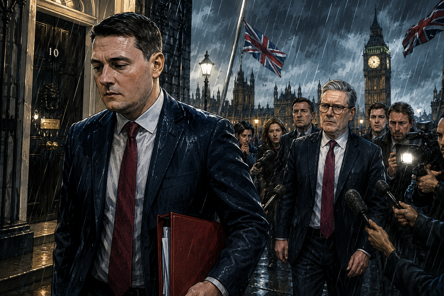 Wes Streeting abandona Downing Street tras su dimisión en plena crisis del Gobierno de Keir Starmer