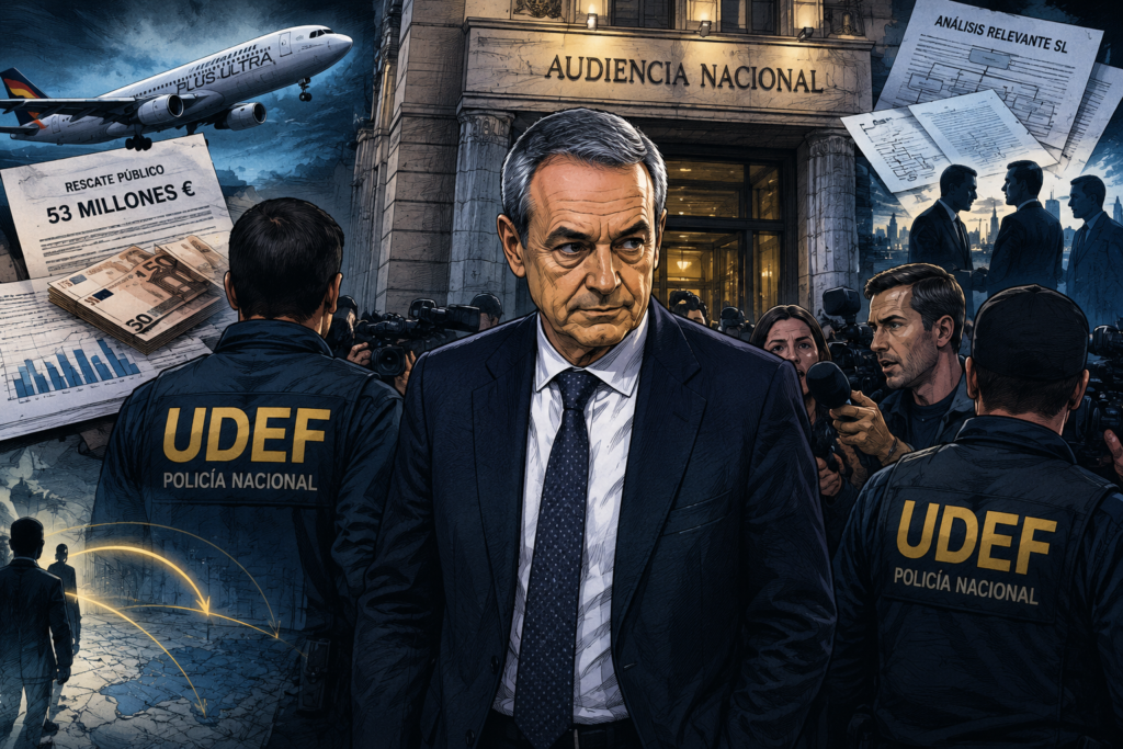 Zapatero investigado por blanqueo en el caso Plus Ultra ante la Audiencia Nacional