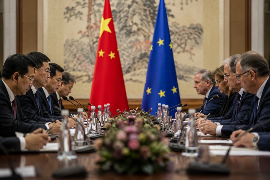 China Unión Europea durante negociaciones diplomáticas en 2026