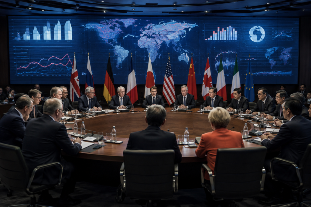Reunión entre el G7 y China, Macron intenta evitar una guerra comercial global