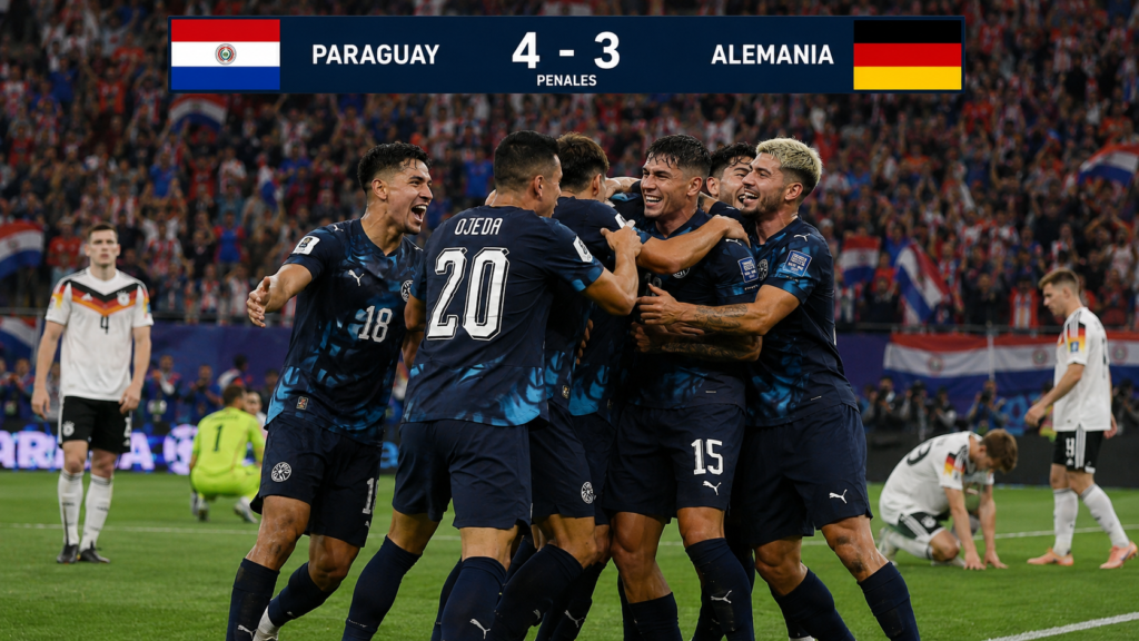 Paraguay elimina a Alemania en el Mundial 2026 tras los penaltis