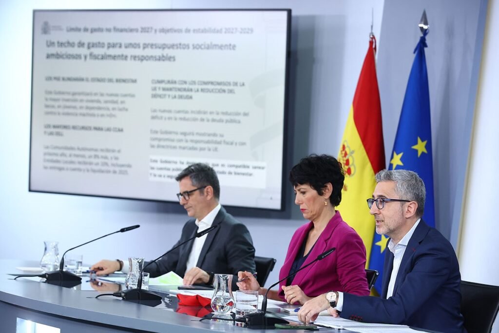 Techo de gasto 2027 presentado por el Gobierno tras el Consejo de Ministros en La Moncloa