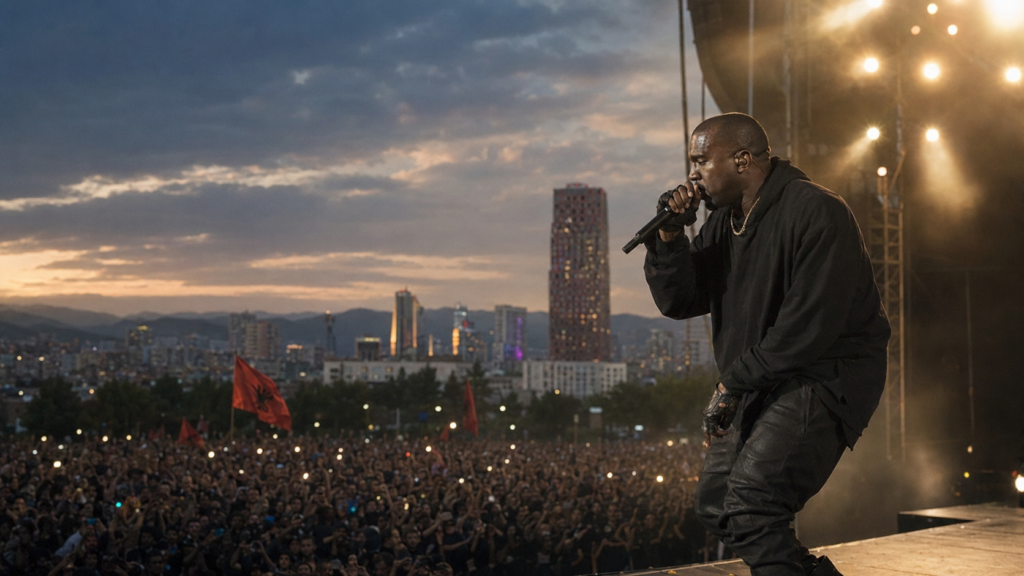 Concierto de Kanye West en Albania financiado con 4 millones de euros