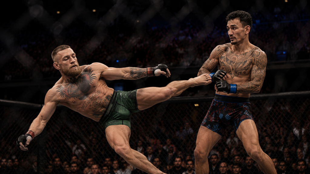 McGregor vs Holloway 2 termina por una lesión de rodilla a los 69 segundos