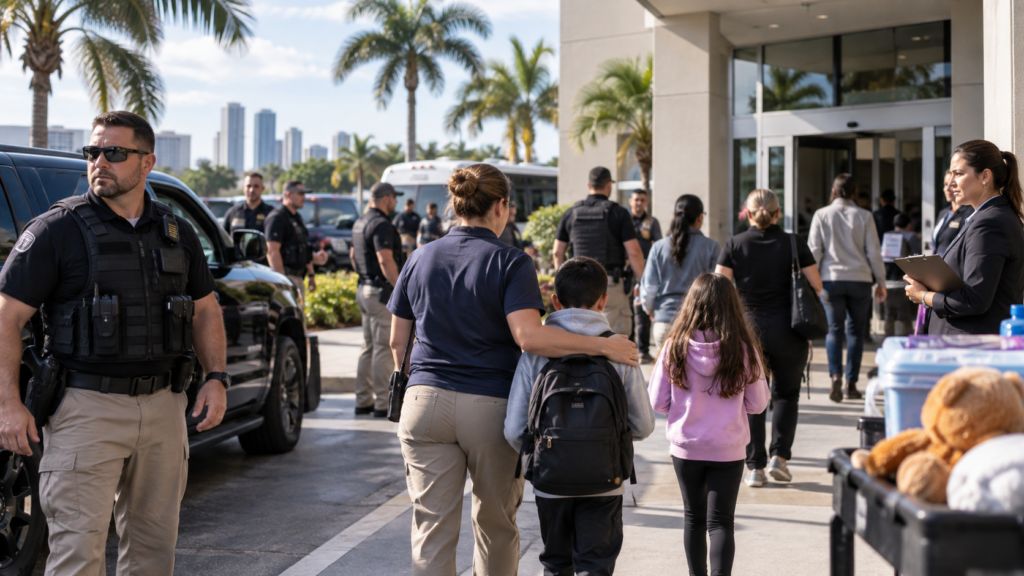 163 niños rescatados en Florida durante una operación policial de búsqueda de menores desaparecidos