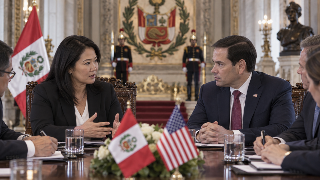 Perú entra en el Escudo de las Américas tras la reunión de Keiko Fujimori y Marco Rubio