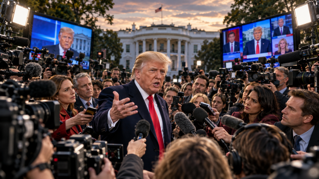 Trump TV durante el conflicto de Donald Trump con CNN y Fox News