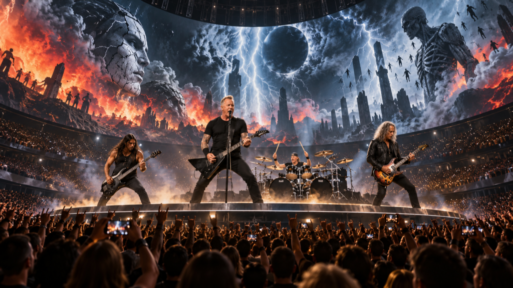 Metallica en Sphere Las Vegas durante su residencia Life Burns Faster 2026