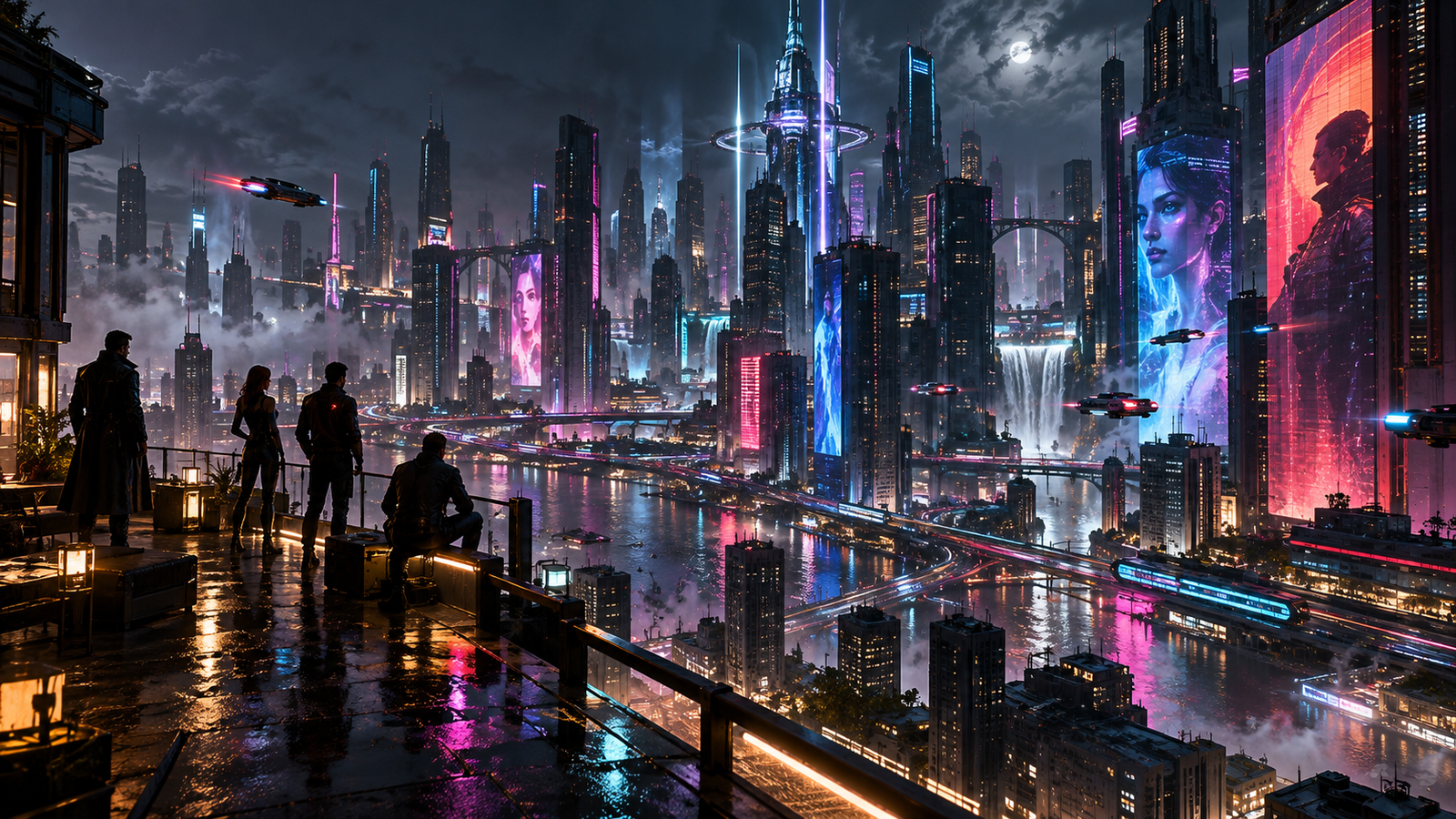 Película de Cyberpunk 2077 ambientada en una recreación futurista de Night City