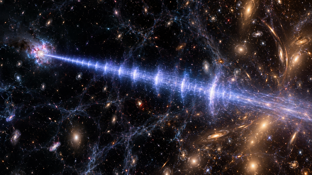 Señal de radio más lejana del universo FRB 20240304B procedente de una galaxia distante