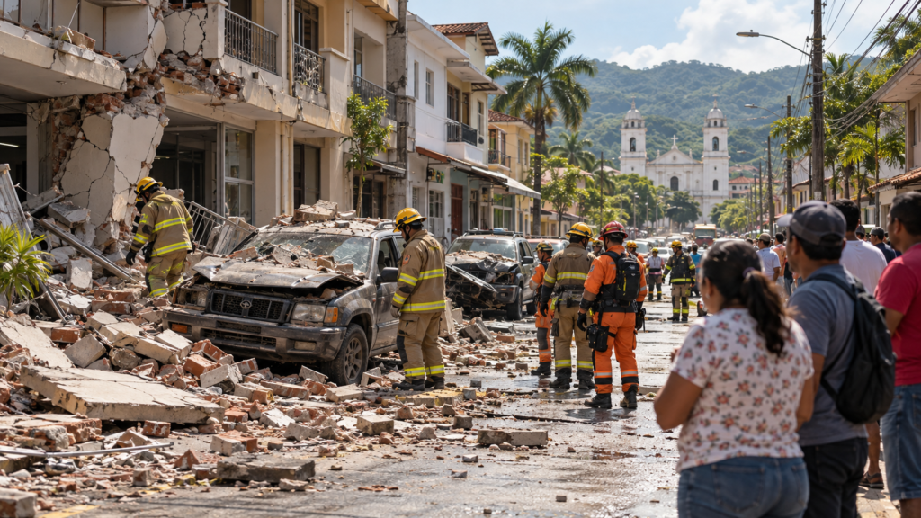 Terremoto en Panamá de magnitud 7,7 deja daños en edificios de Penonomé