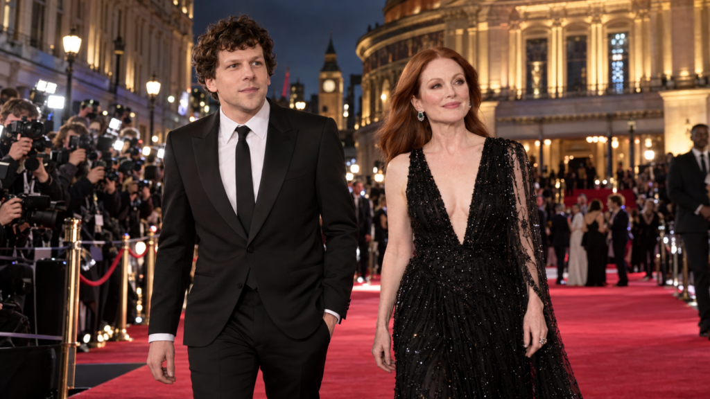 The Debut Jesse Eisenberg Julianne Moore en el Festival de Cine de Londres